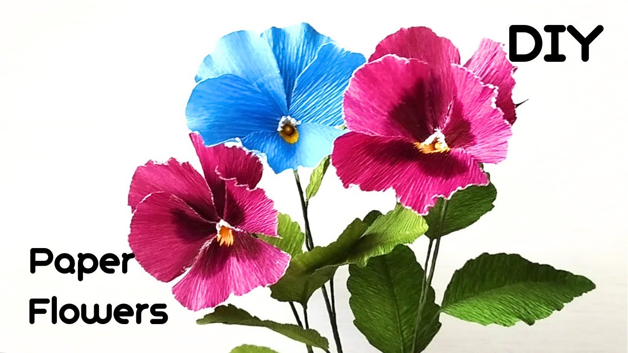 How to Make Pansy Paper Flowers🌺2023─08─06#DIYPaperflowercraft #Paperflowertutorial #homedecoration