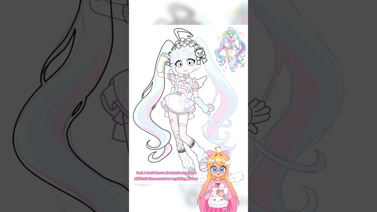 Miku figure lineart! 🩵🎀[pt.2]