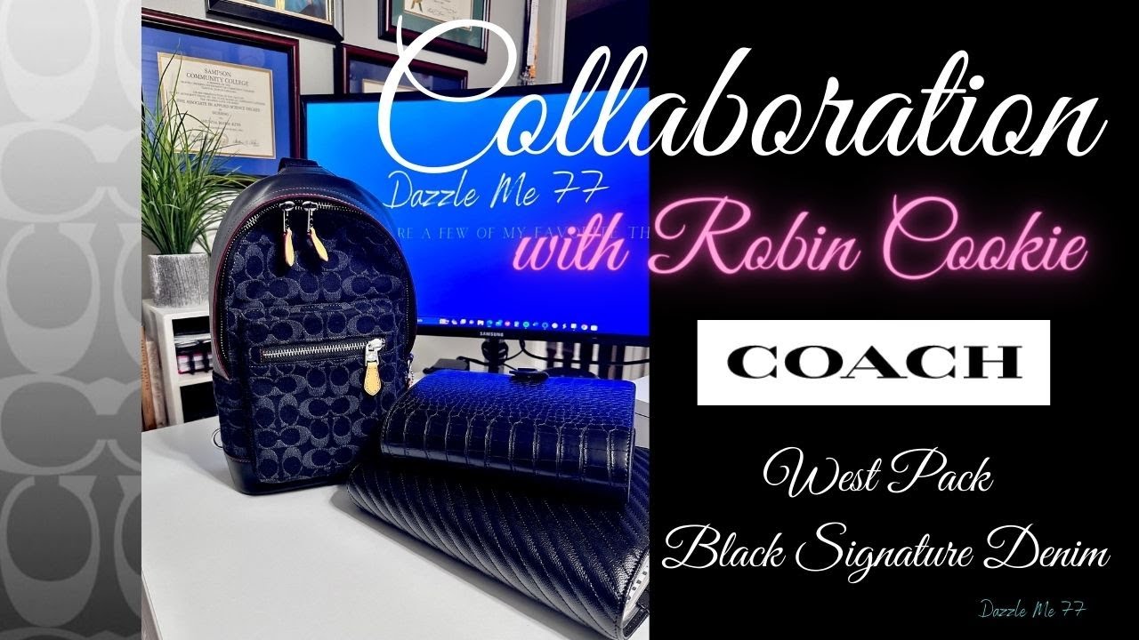 What’s in my Bag? COACH West Pack in Signature Denim Collaboration with @RobinCookie