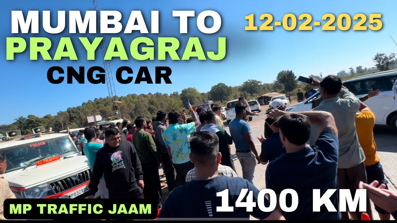 Mumbai To Prayagraj Mahakumbh by Road 1400 KM | Mahakumbh Journey by Car 12 February 2025 | CNG Car