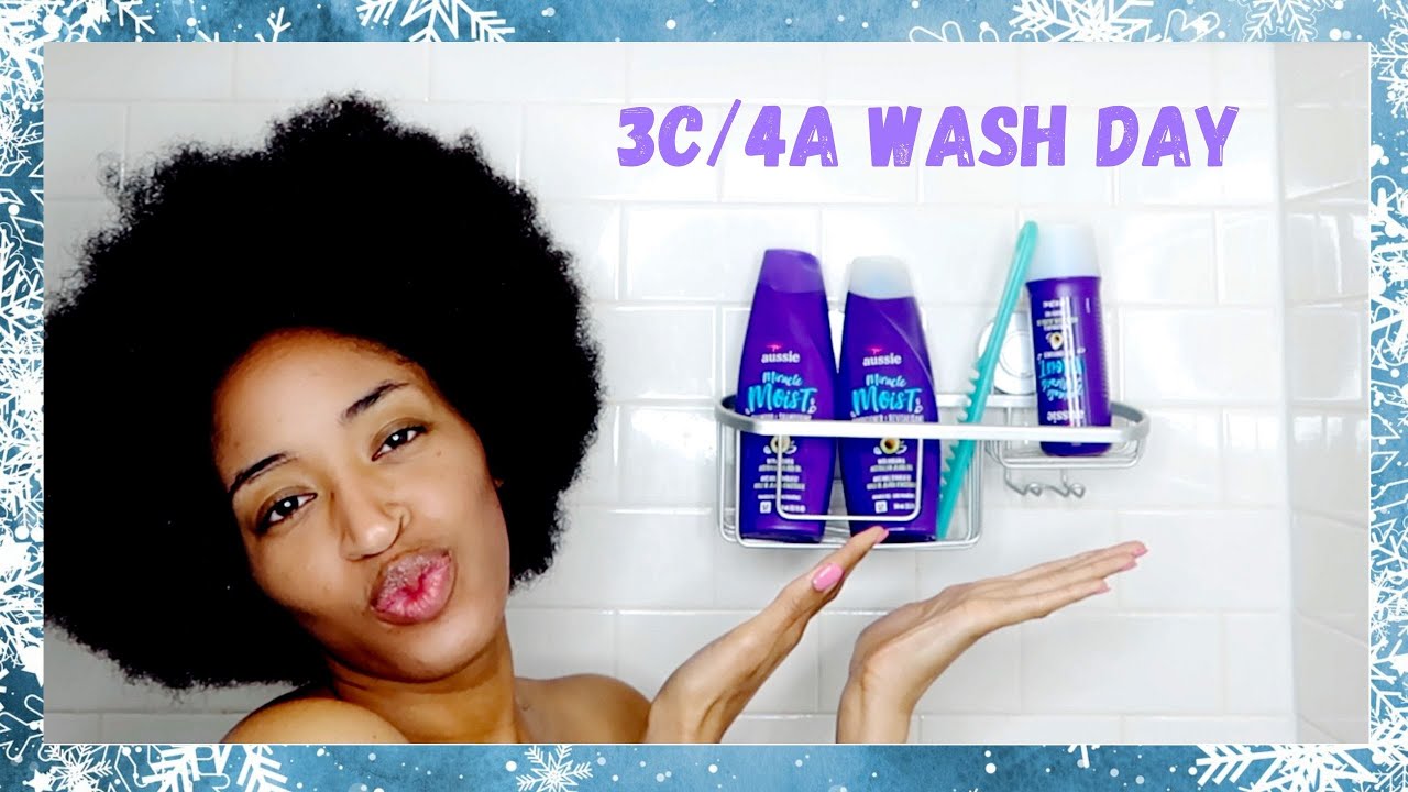 3c/ 4a natural hair wash routine+ aussie miracle moist  |Diamond Denise|Diamuary 2020