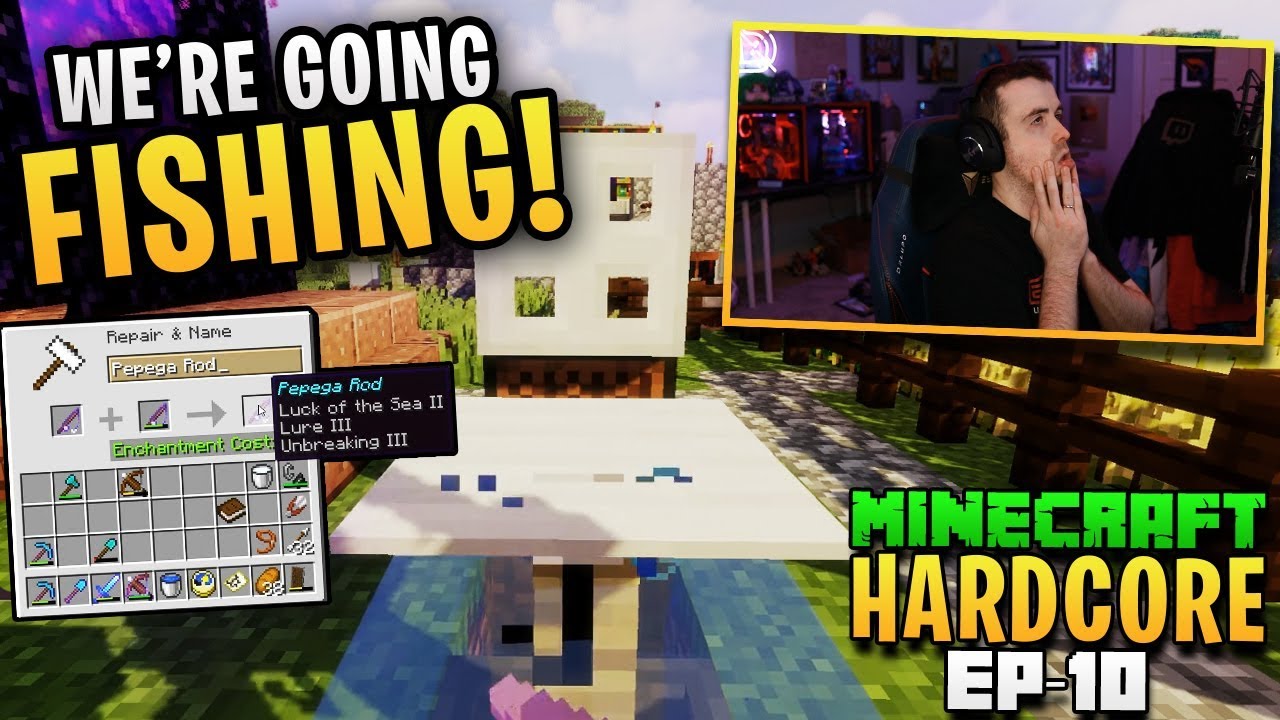 HARDCORE MINECRAFT! We're going FISHING! Ep.10 -DARK MODE-