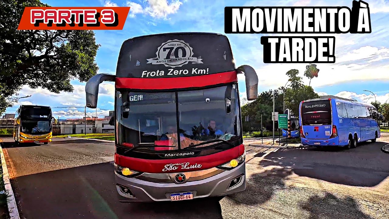 MOVIMENTAÇÃO DE ÔNIBUS NÃO PARA  NA RODOVIÁRIA INTERESTADUAL DE BRASÍLIA/PART3 #onibus #busologia 
