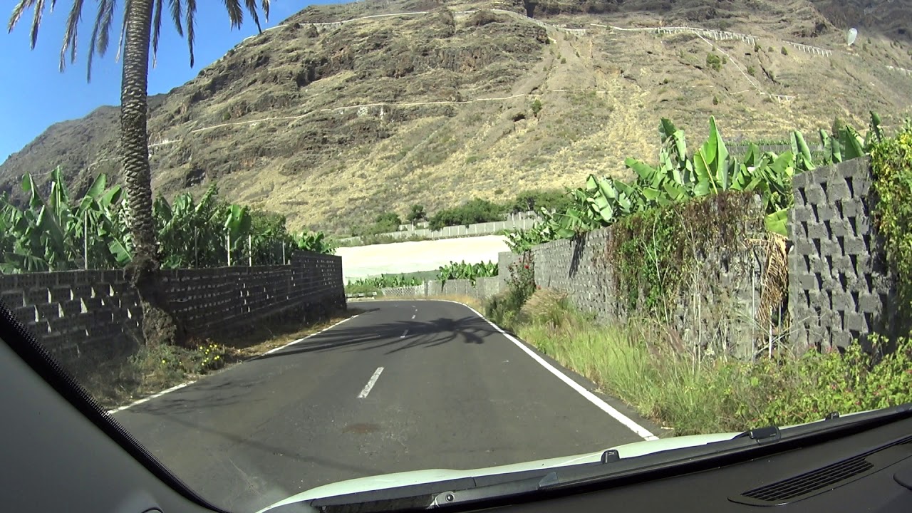 La Palma Fahrt vom Mirador El Time nach Puerto Tazacorte LP1,LP120