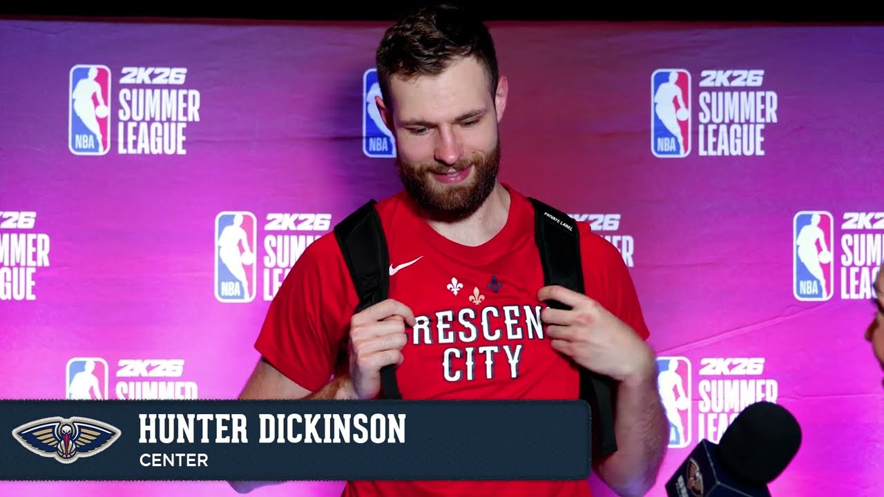 Hunter Dickinson | Pelicans-Pacers Postgame Interview | 2025 NBA Summer League