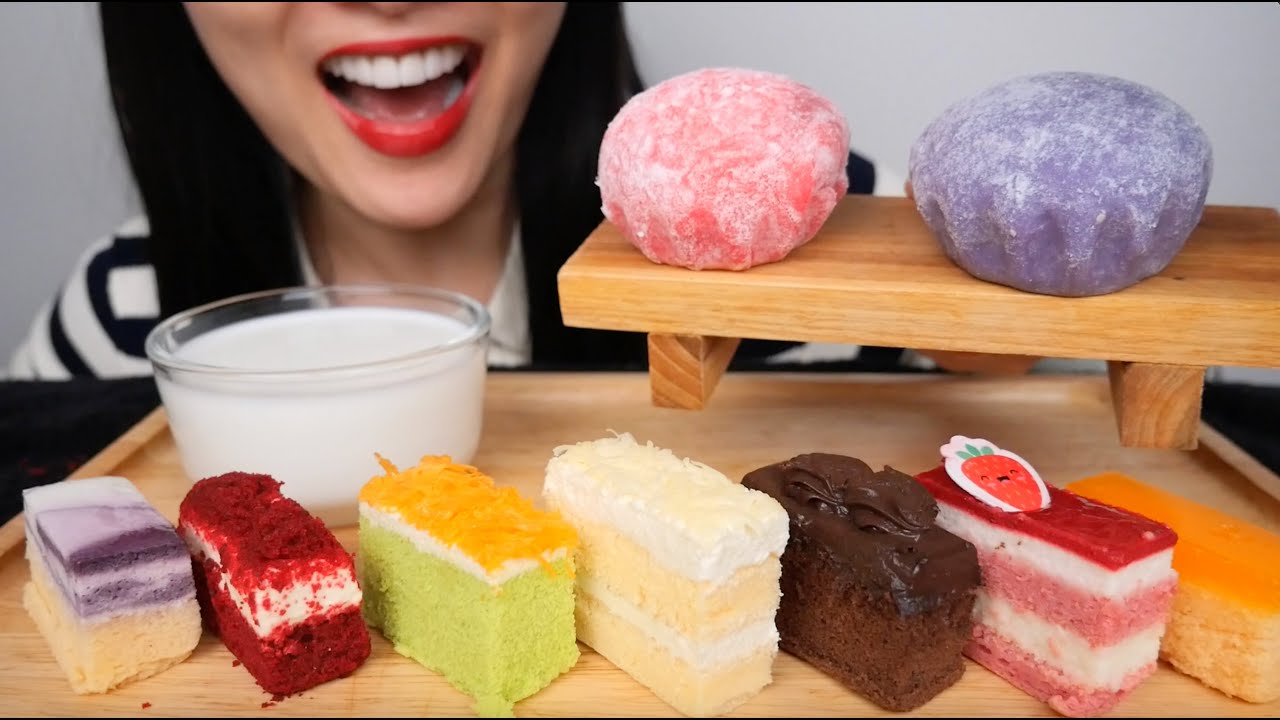 MOCHI + MINI CAKES (ASMR EATING SOUNDS) NO TALKING | SAS-ASMR