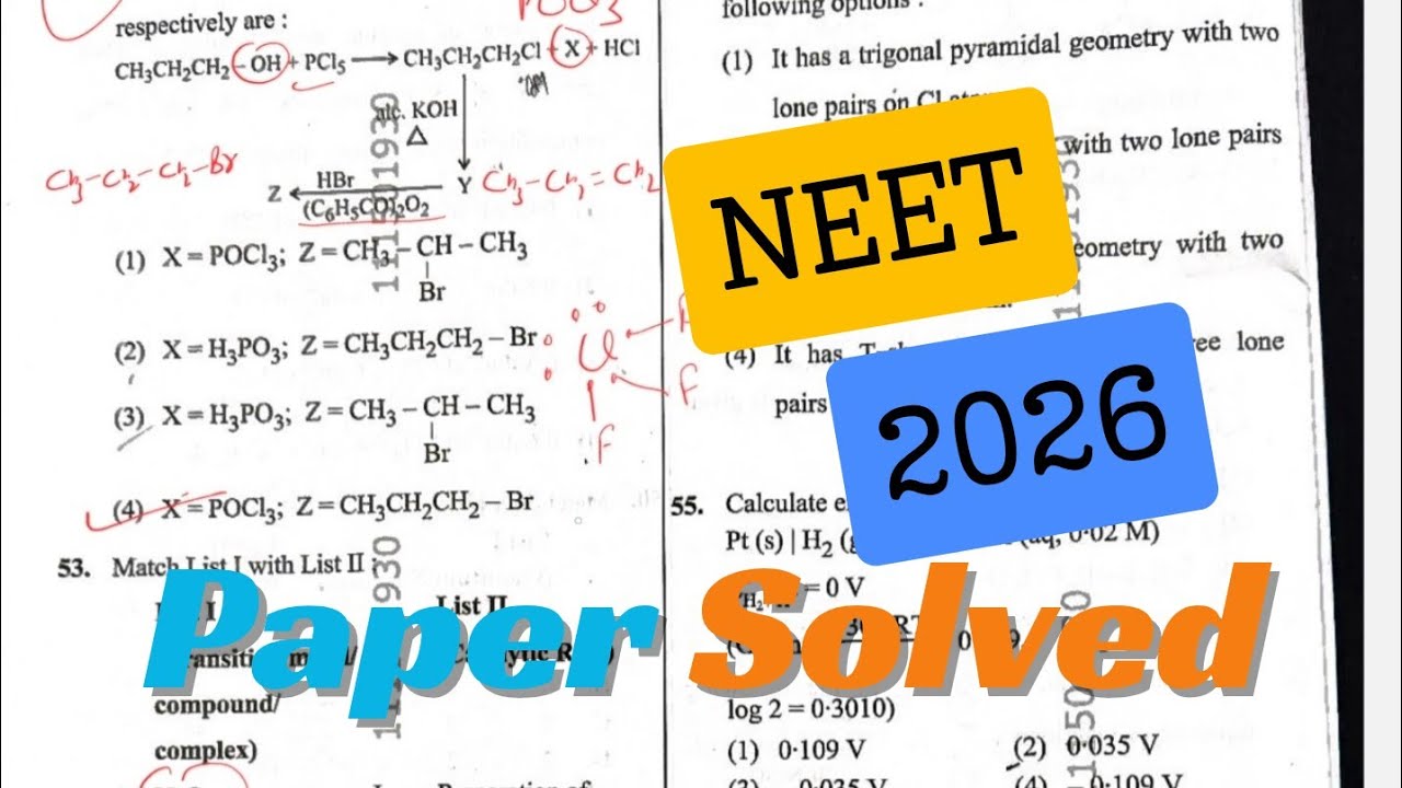 NEET 2026  Official Answers and Solution with explanation,  answer Key  and Paper Analysis #neet 