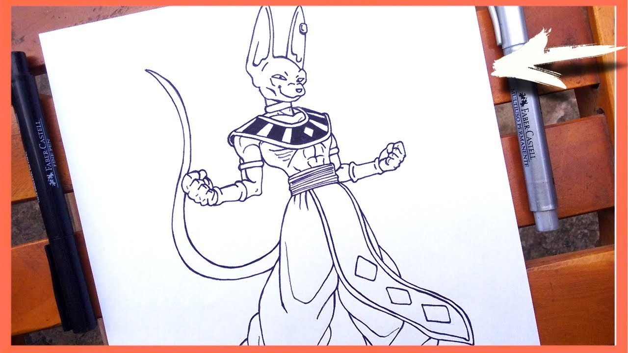 Como desenhar o Bills ( beerus ) deus da destruição