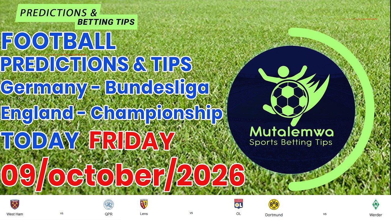 FOOTBALL PREDICTIONS TODAY 09/10/2026 SOCCER PREDICTIONS |BETTING TIPS, #betting@sports betting tips