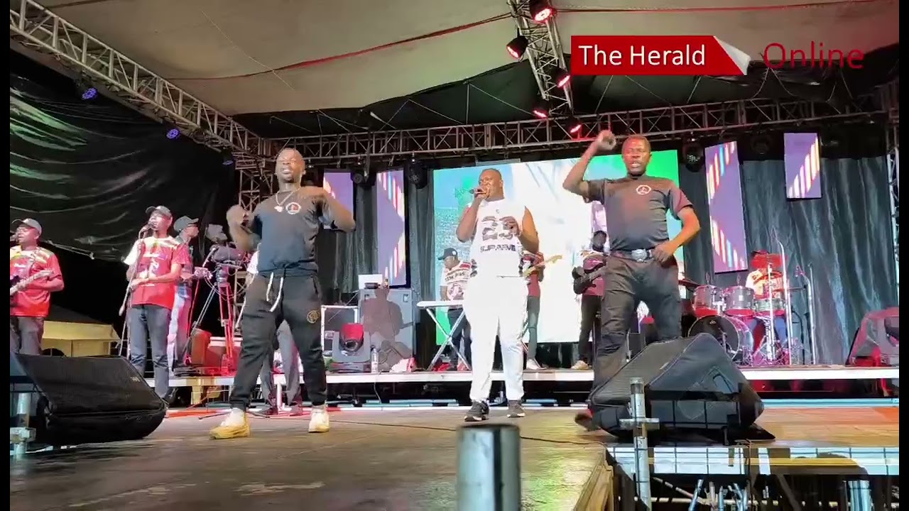 Chief Hwenje performing at the Independence Gala in Gokwe