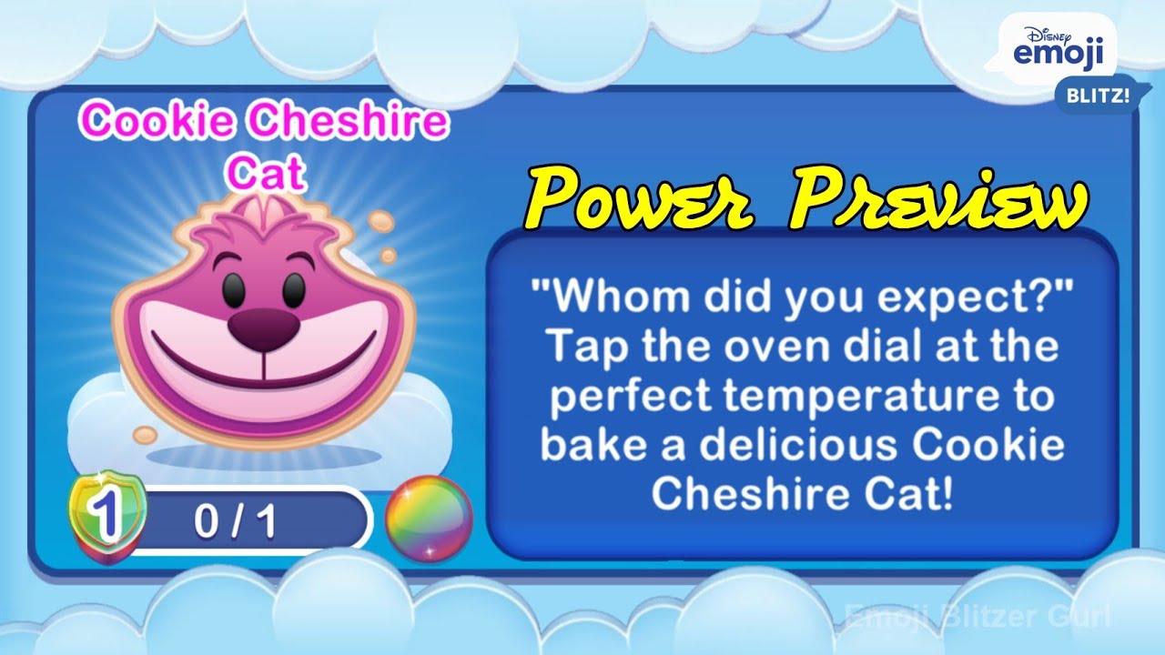COOKIE CHESHIRE CAT (L1) - Alice in Wonderland - Disney Emoji Blitz - v70