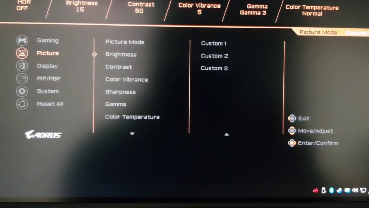 Aorus AD27QD OSD test