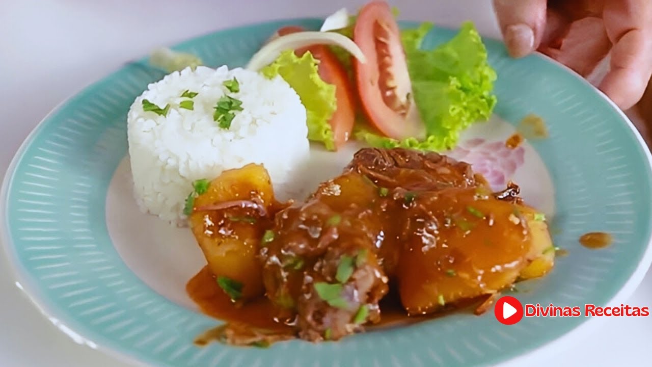 CARNE DE PANELA COM MANDIOCA FEITA NA PANELA DE PRESS&Atilde;O. F&Aacute;CIL, RAPIDA E SUCULENTA!✅