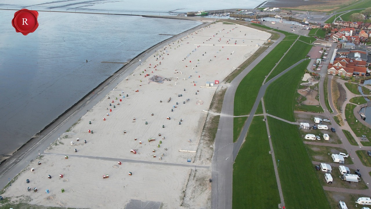 Nordsee #Neuharlingersiel 2025. Ins Wasser gehen, ohne Nass zu werden. Noch nie gesehen. 4K #Footage