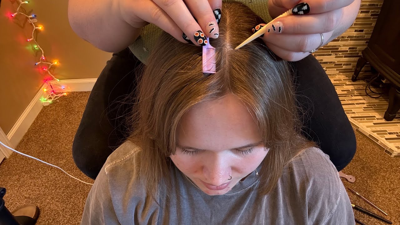 asmr | hair parting + personal attention on scalp 💆🏼‍♀️🪮