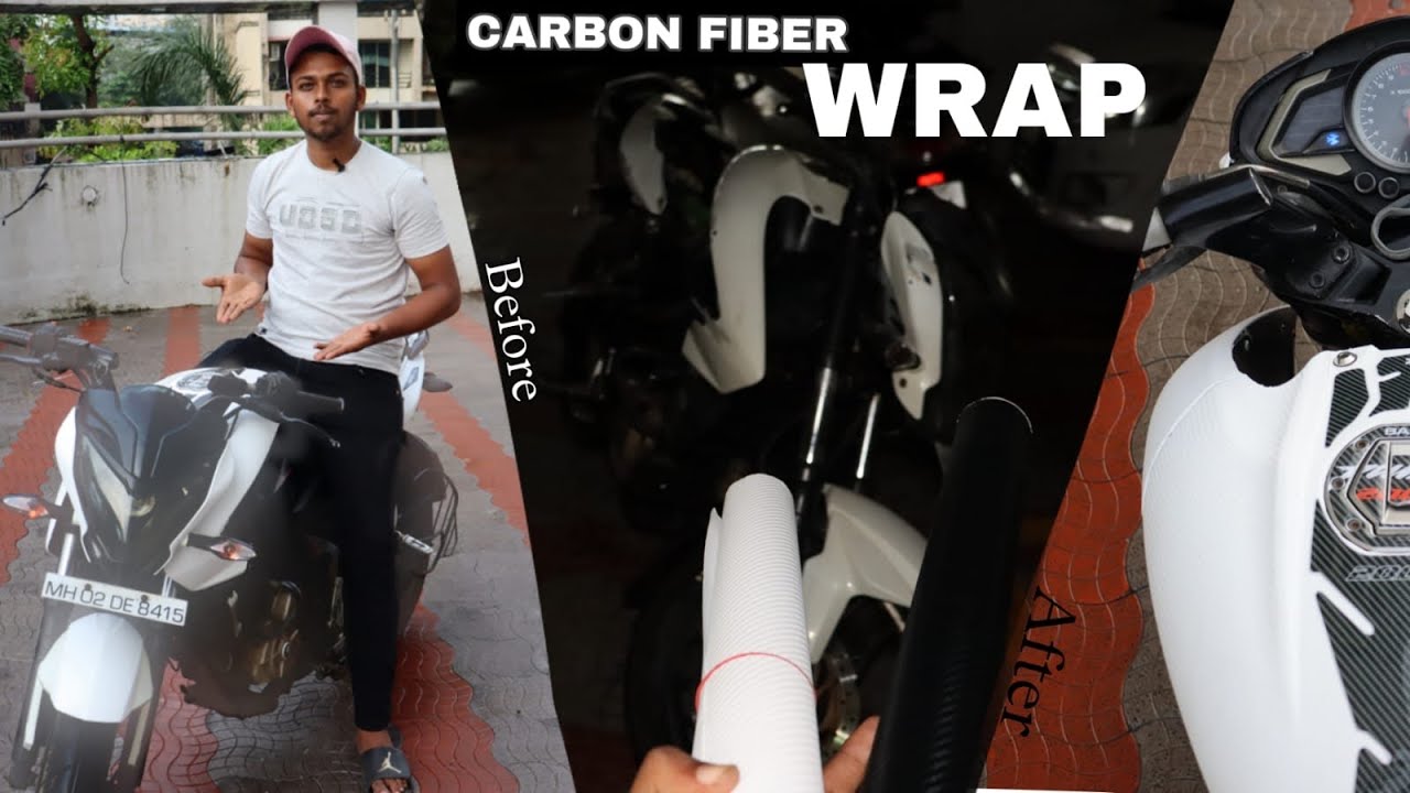 Complete Pulsar Ns200 get wrapped by Self at Home  !! | Carbon Fiber Wrap | Its ILLEGAL ??