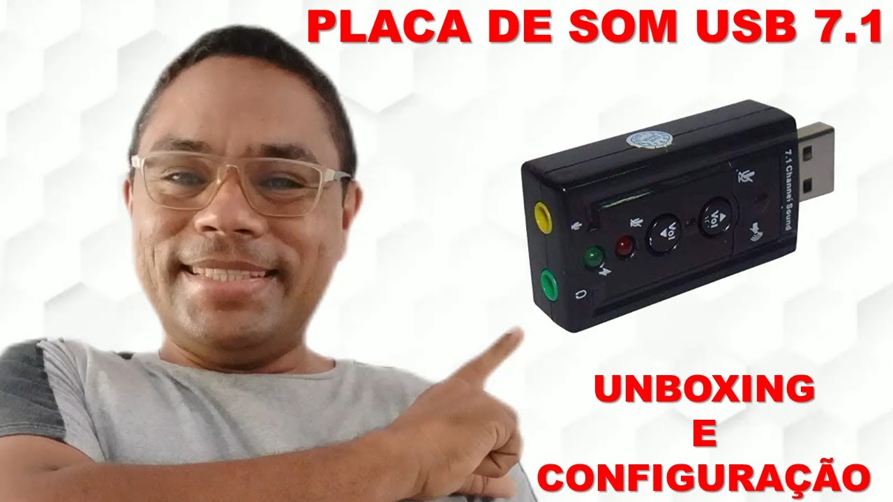 Placa de som Usb 7.1 - Unboxing e Configuração