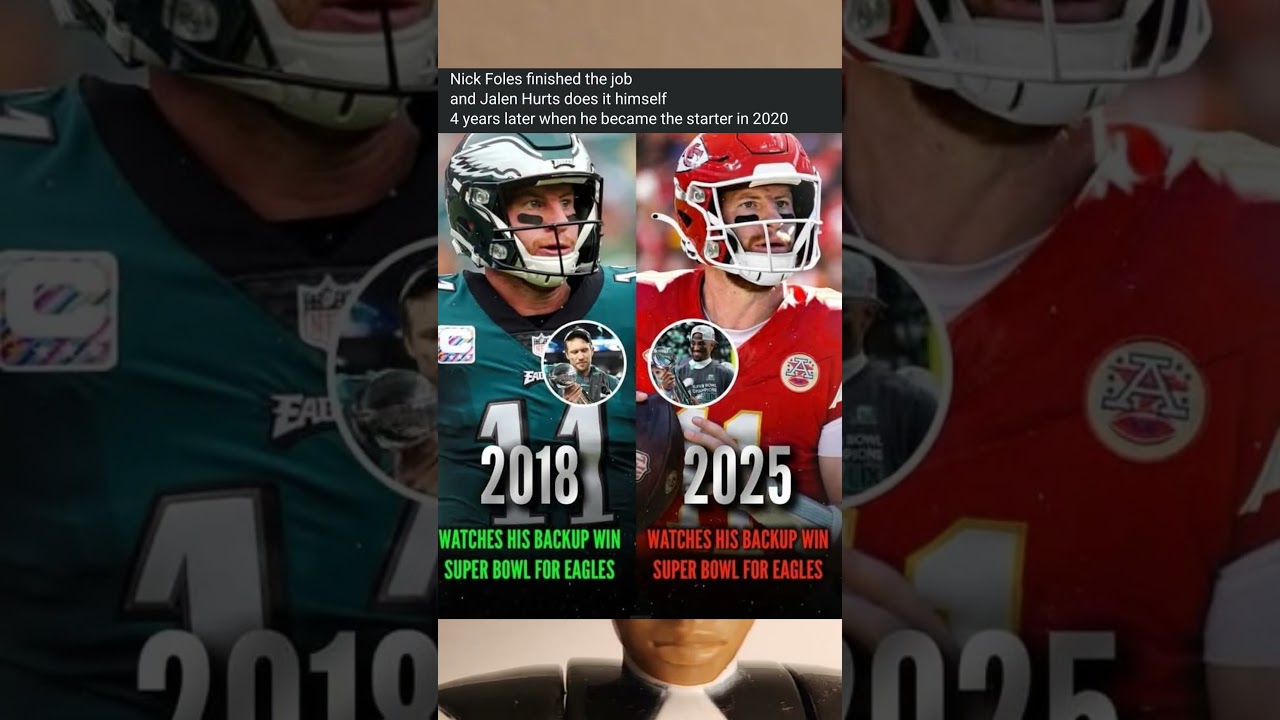 WATCHES HIS BACKUP WIN SUPER BOWL FOR EAGLES #jalenhurts #eagles #chiefs #nickfoles