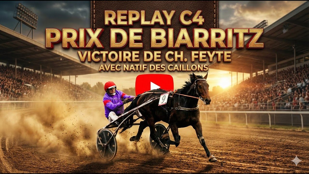 REPLAY COMPLET – Trot à l’Hippodrome de Grenade  C4 PRIX DE BIARRITZ