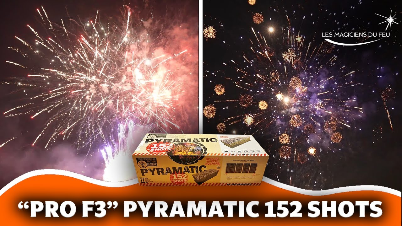 Feu d'Artifice Automatique - “PRO F3” Pyramatic 152 Shots 90 sec