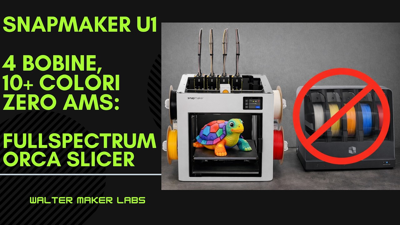 Snapmaker U1 la stampante che ammazza l'ams! 10 colori con solo 4 bobine