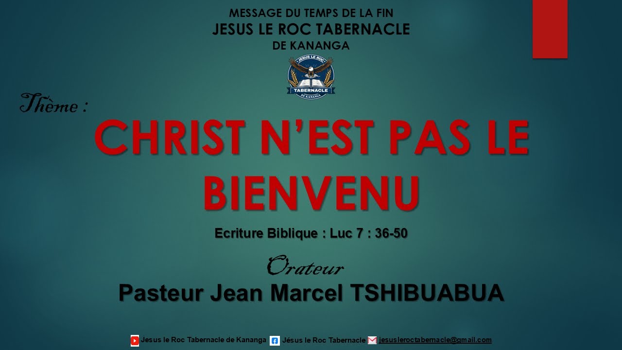 Culte du Dimanche, 01 Juin 2025_Matin, Thème : CHRIST N'EST PAS LE BIENVENU_Pasteur Jean Marcel T.