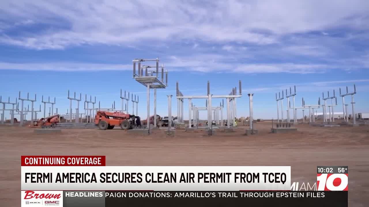 Fermi America receives nation&rsquo;s second-largest Clean Air permit for Project Matador