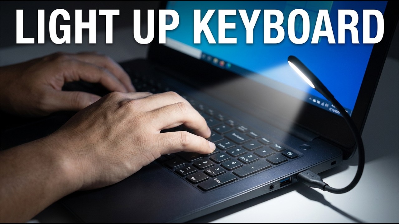 Light Up A Laptop Keyboard with a USB LED Light