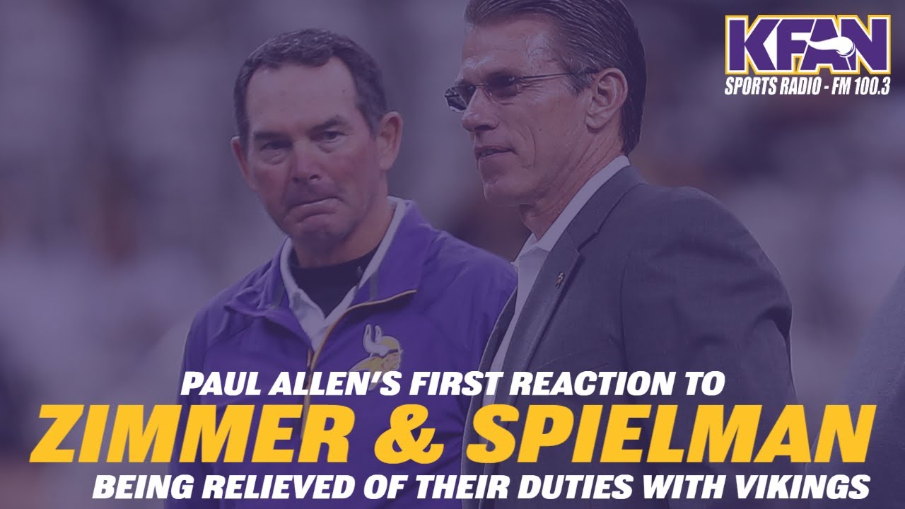 Paul Allen's shares his FIRST REACTION to the firing of HC Mike Zimmer and GM Rick Spielman