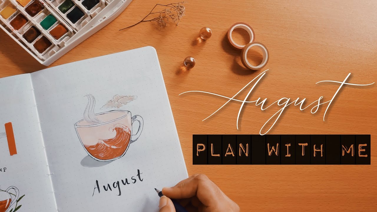 PLAN WITH ME | August 2020 Bullet Journal Setup | Tea Theme