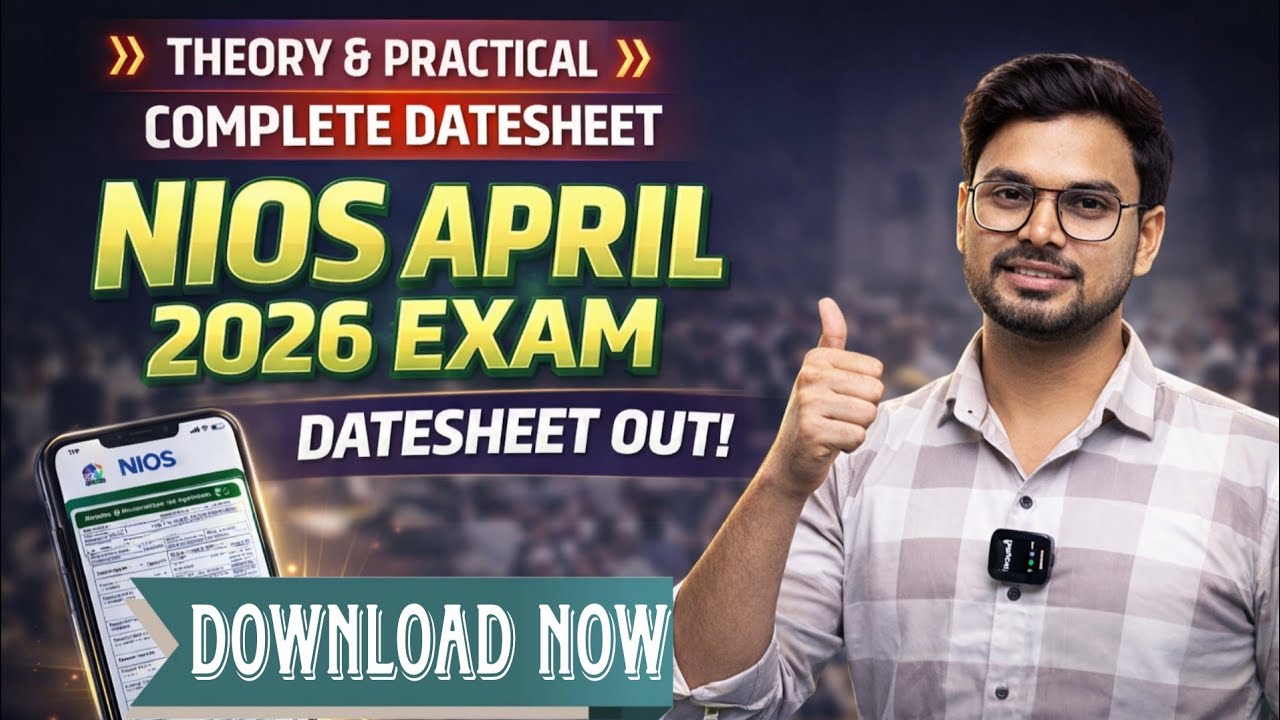 ⚠️ NIOS April 2026 Exam Datesheet आ गई 😱 | Practical + Theory Dates Check Now