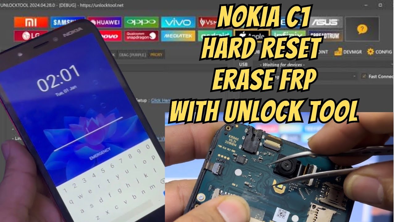 Nokia C1 Hard Reset | Erase Frp With Unlock Tool | Factory Reset | Za Mobile Tech