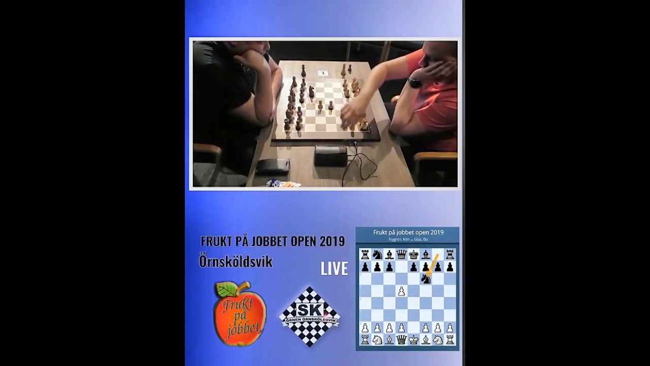 Frukt på jobbet Open 2019 Rapid chess Kim Nygren (2250) - Bo Glas (1753)