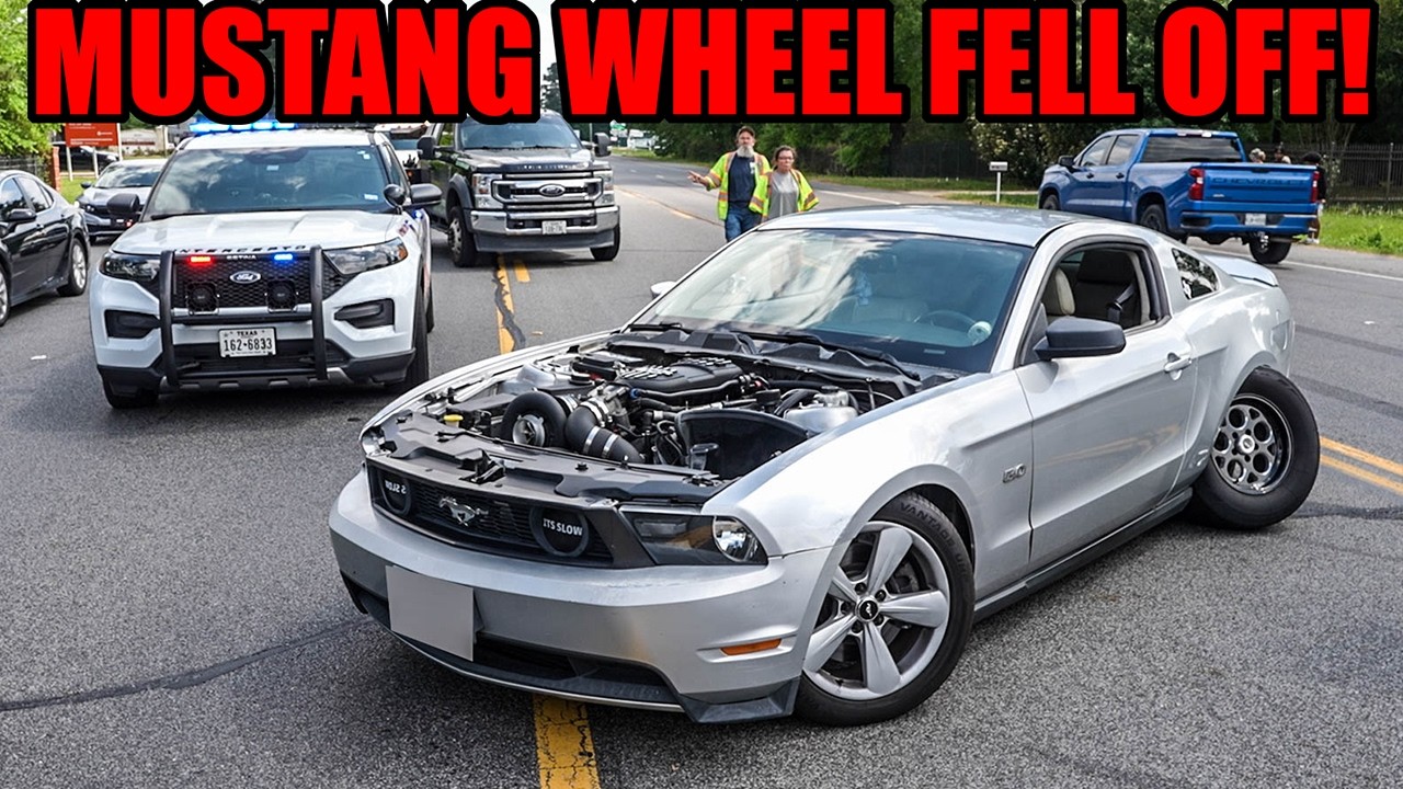 У моего Mustang отвалилось колесо при выезде с автовстречи! (Безумные трюки, пробуксовки и многое...