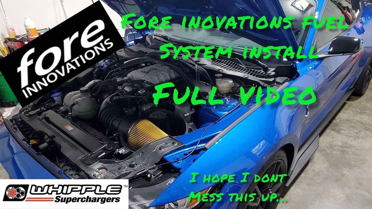 2020 GT500 Fore Innovations Fuel system install 3.8 Whipple Full video