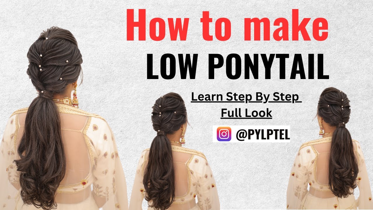 How to make low ponytail