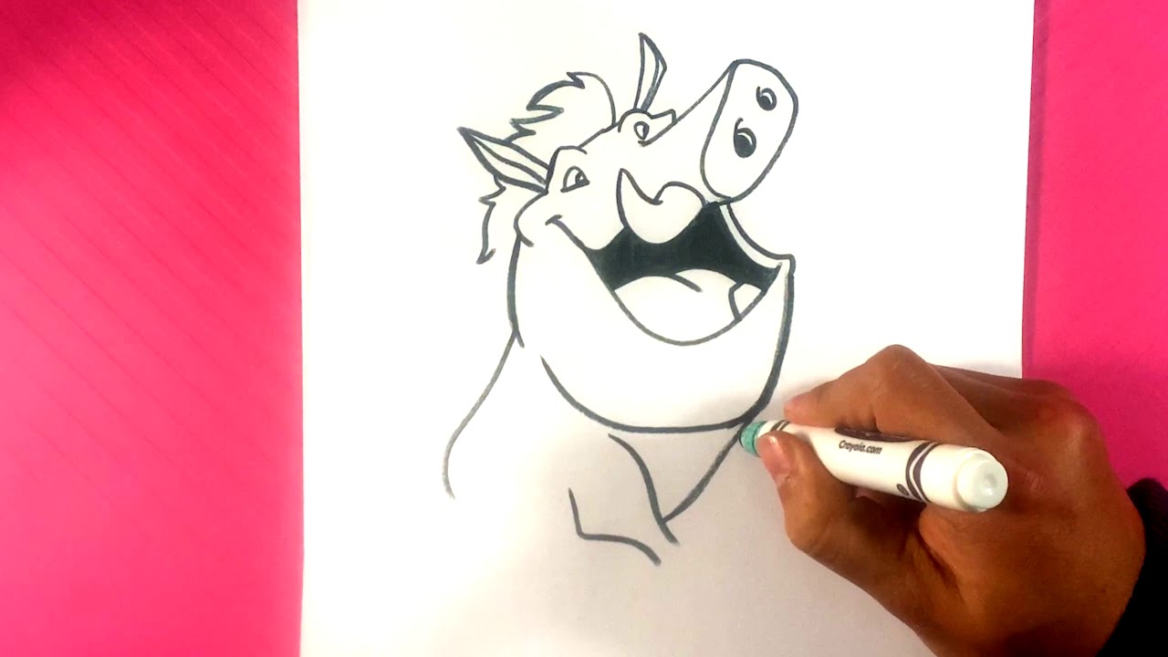 How to Draw the Lion King - Pumba - Easy Drawings for Beginners