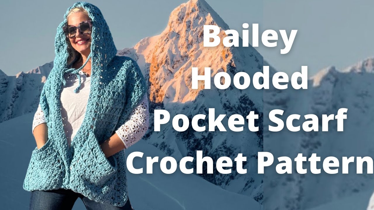 Bailey Hooded Pocket Scarf Free Crochet Pattern Easy for Beginners