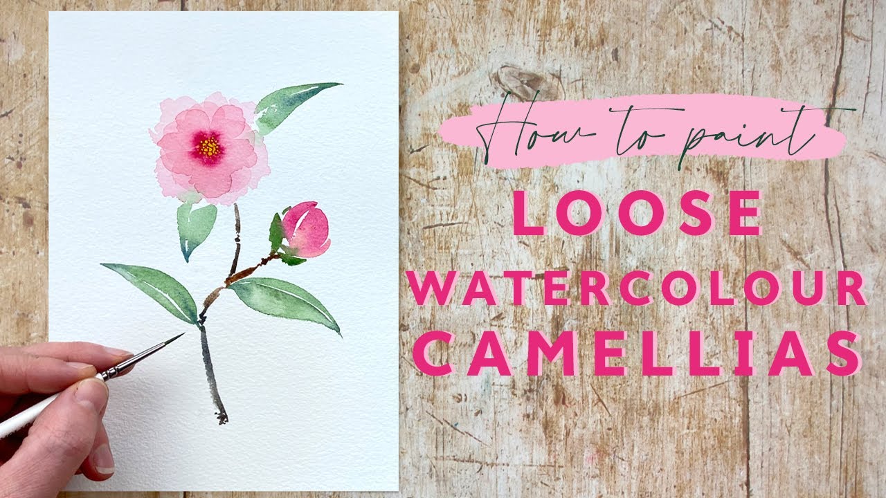 How To Paint Loose Watercolour Camellias