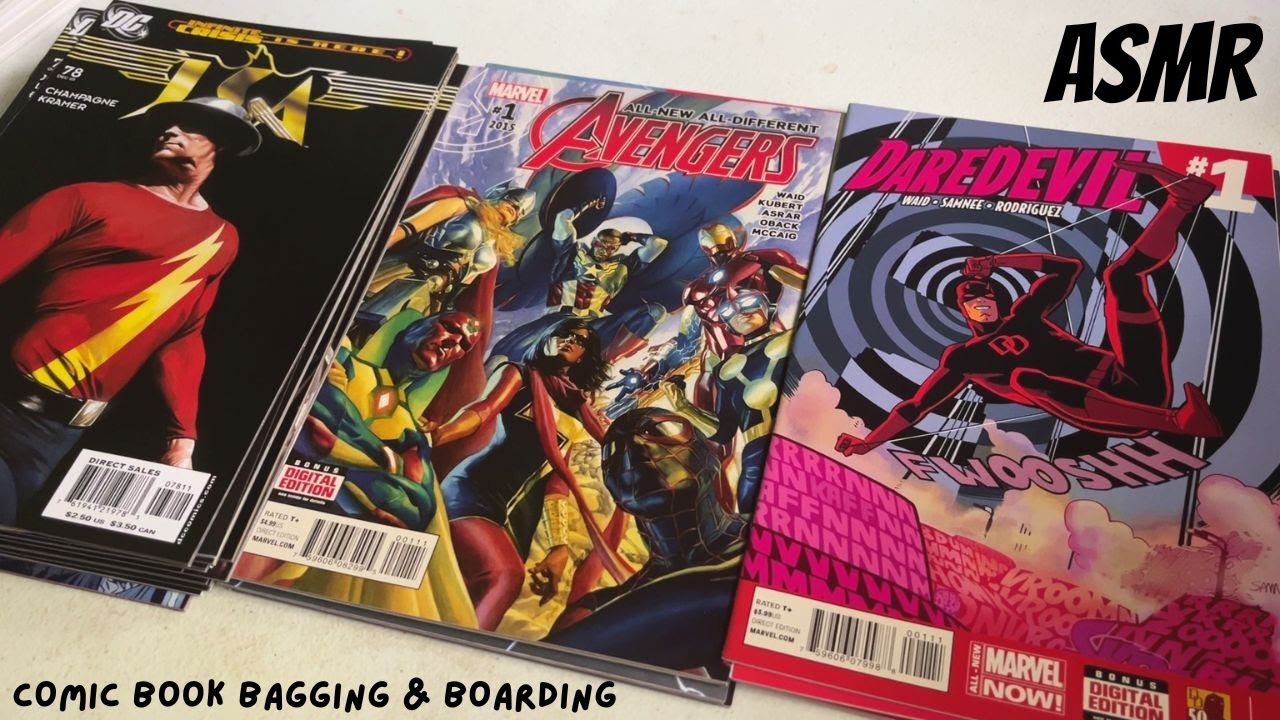 ASMR Comic Book Bagging & Boarding | Relaxing Whispering, Tapping, Rambles