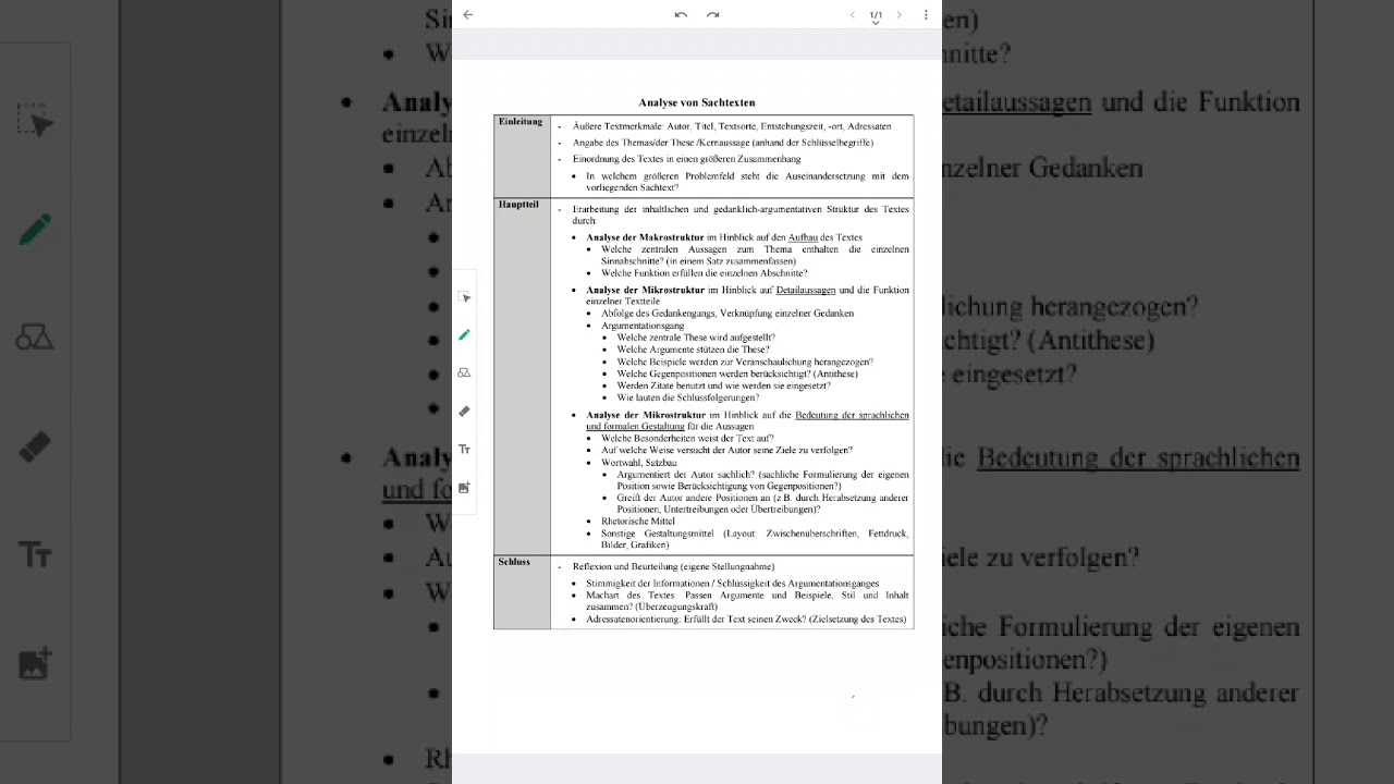 Deutsch LK Fahrplan Sachtextanalyse