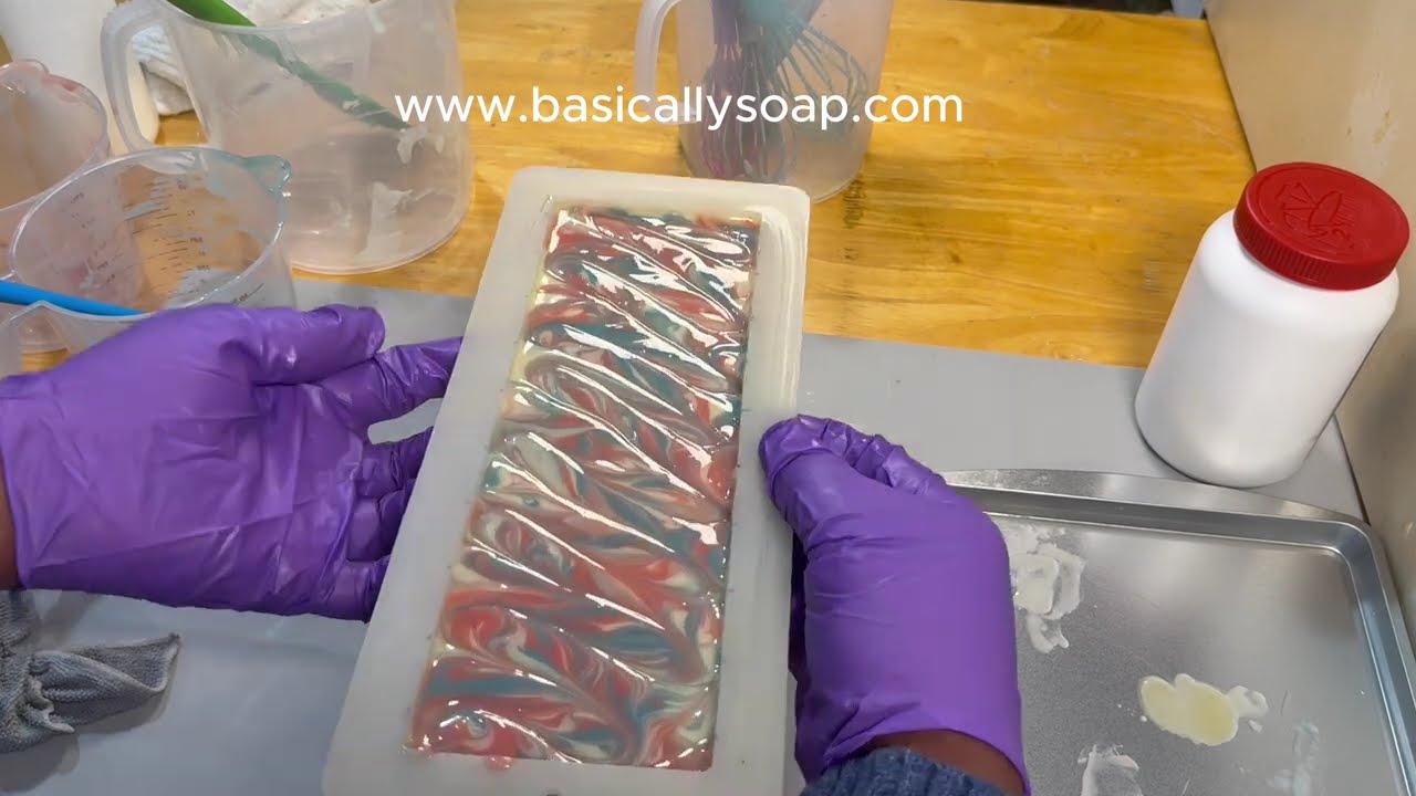 Making cold process soap using frozen aloe ice cubes | Soli Cold Process Soap