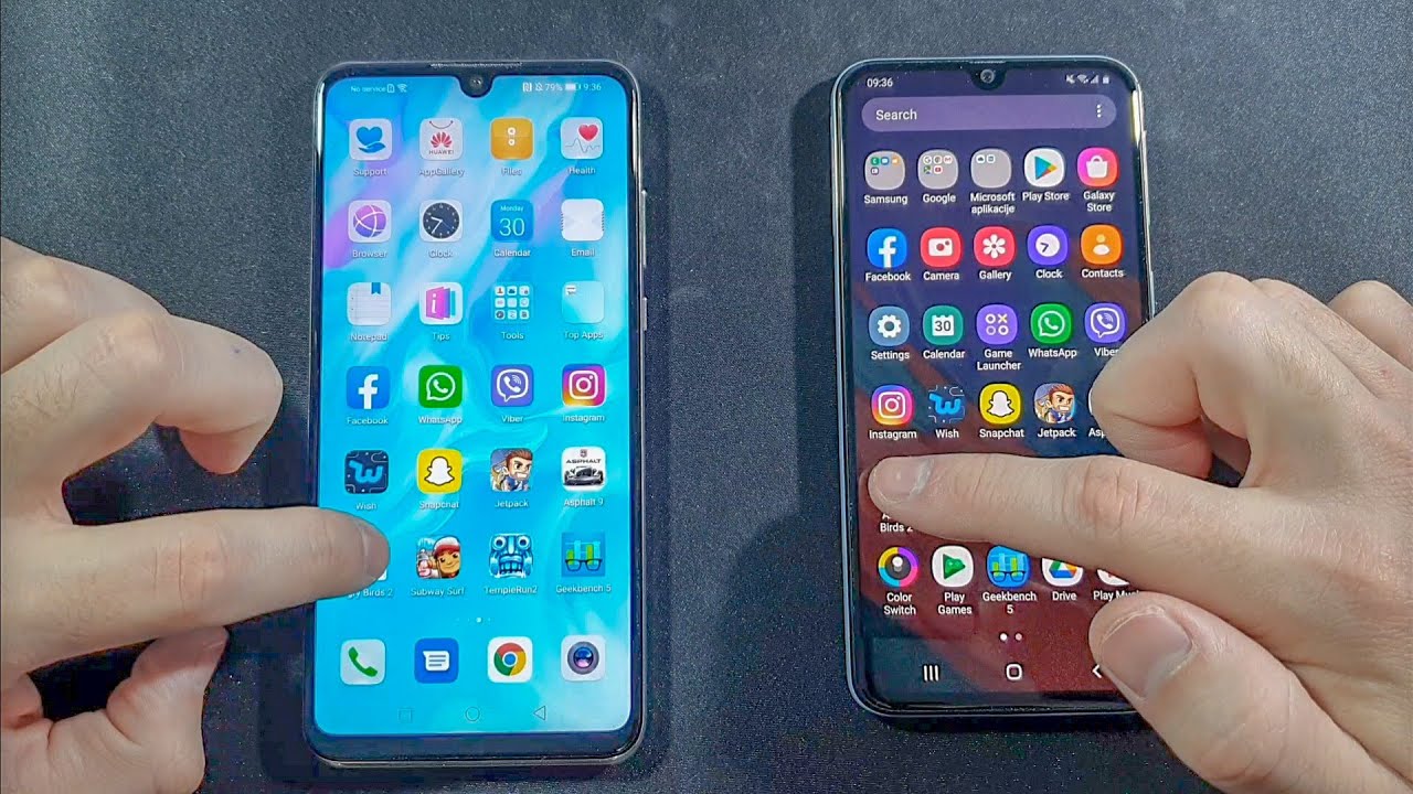 Huawei P30 Lite vs Samsung A40 Comparison Speed Test