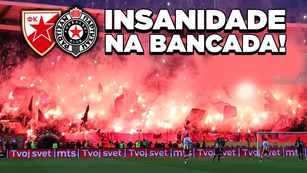ELES SÃO LOUCOS! | Festa das torcidas no Derby Eterno - Estrela Vermelha x Partizan 16.04.22