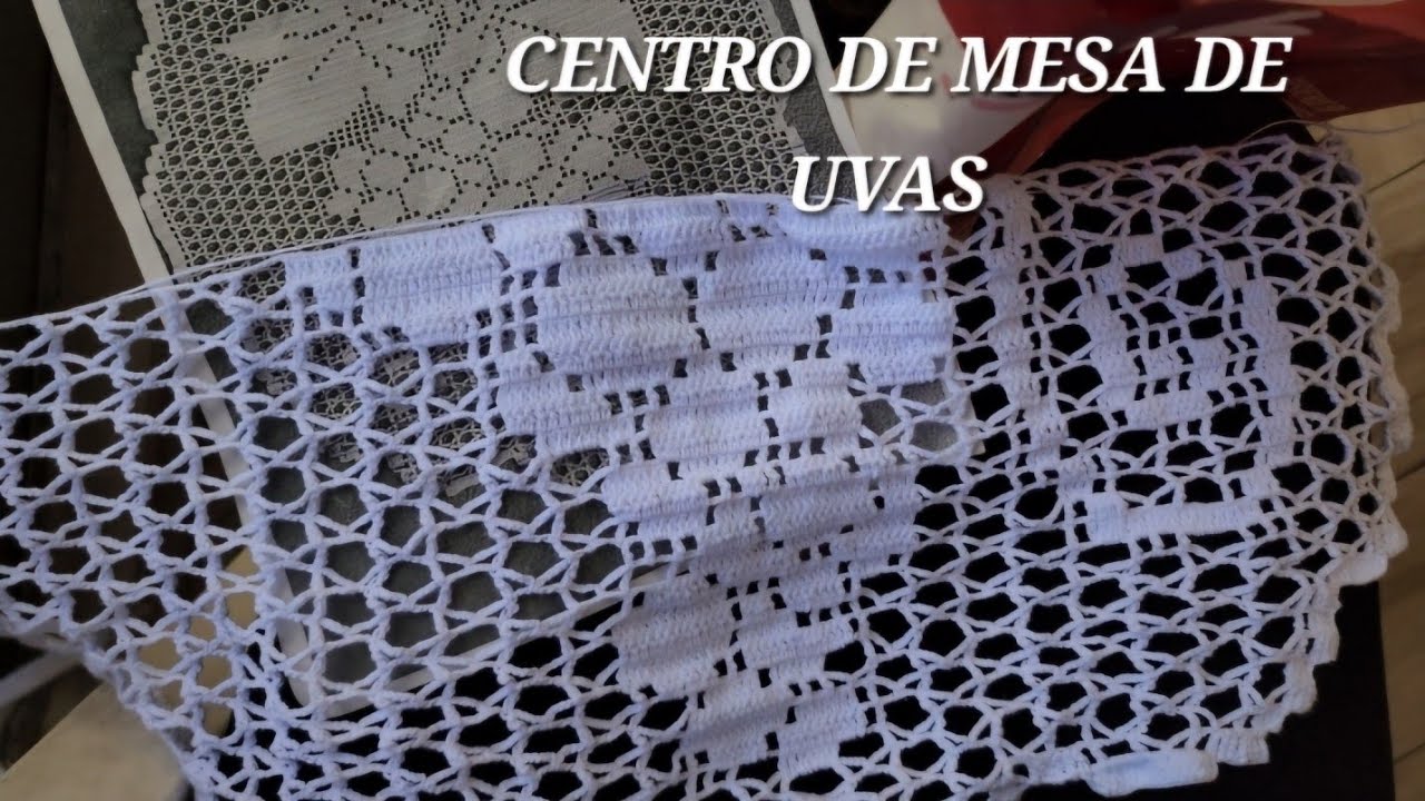 CENTRO DE MESA DE UVAS #2 EN CROCHET