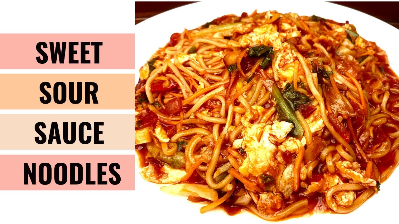 QUICK & EASY Sweet And Sour Sauce Vegetarian Noodle Fry | Aunty Mary Cooks 💕