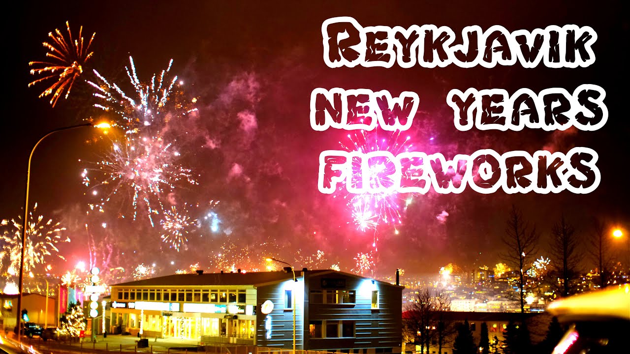 Reykjavik New Years Fireworks - Watch it Escalate to Midnight - 4K