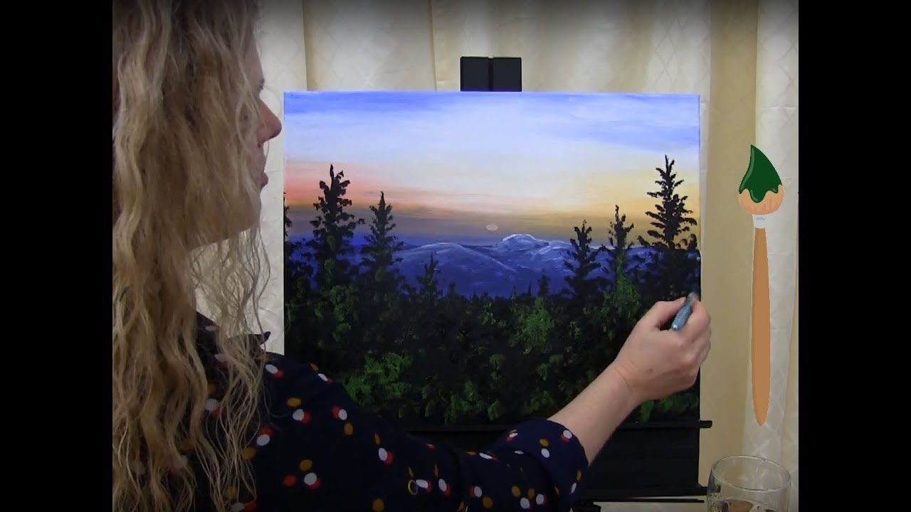 How to Paint Mount Greylock at Dusk, Paint and Sip at Home