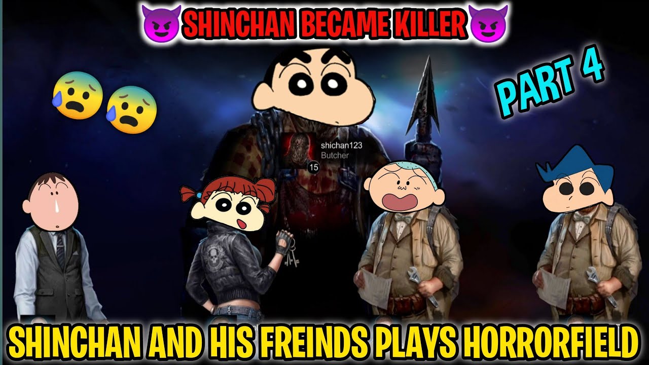Shinchan and his friends plays horrorfield 😰 | shinchan became killer and killed his friends😈