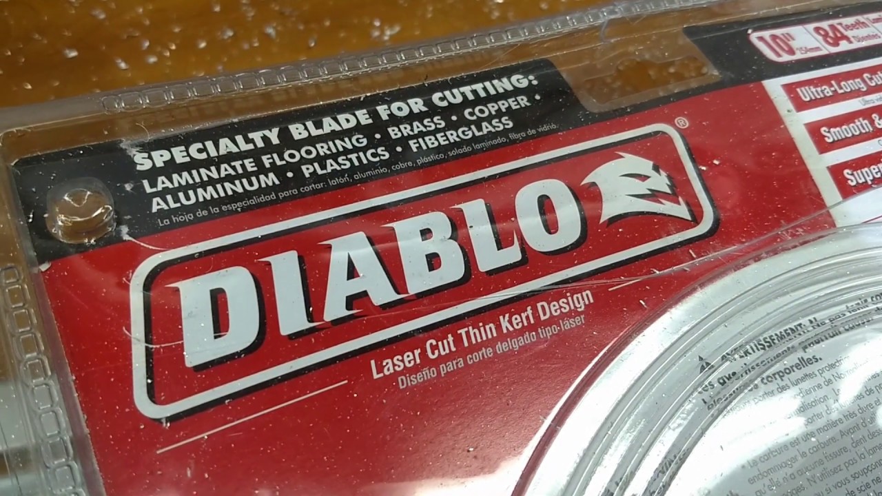 Лезвие Diablo режет алюминий на торцовочной пиле по дереву